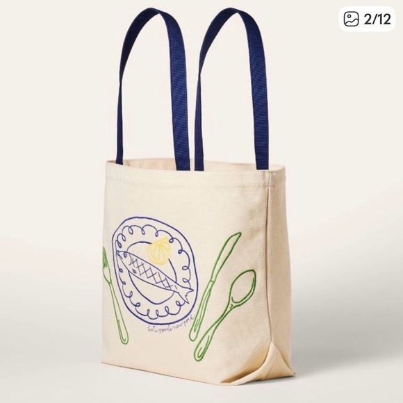 Kate Spade x Target Natural Fish Embroidered Canvas Tote - Picture 2 of 7